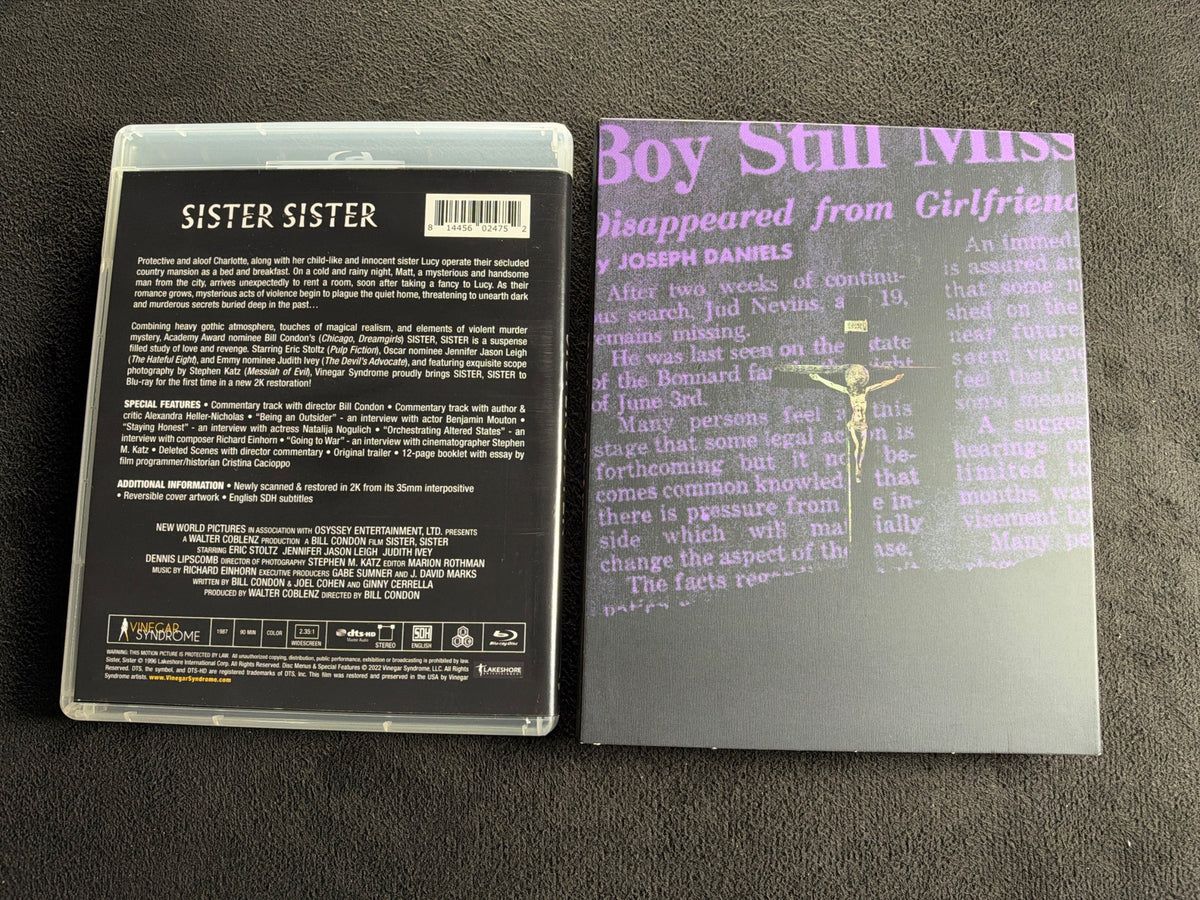 Sister, Sister (Blu-ray, Vinegar Syndrome, Slipcover, 80's Classic Horror)