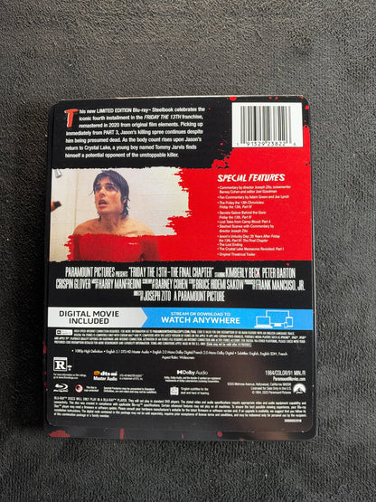 Friday the 13th: The Final Chapter (Blu-ray, Paramount, Steelbook, No Digital)