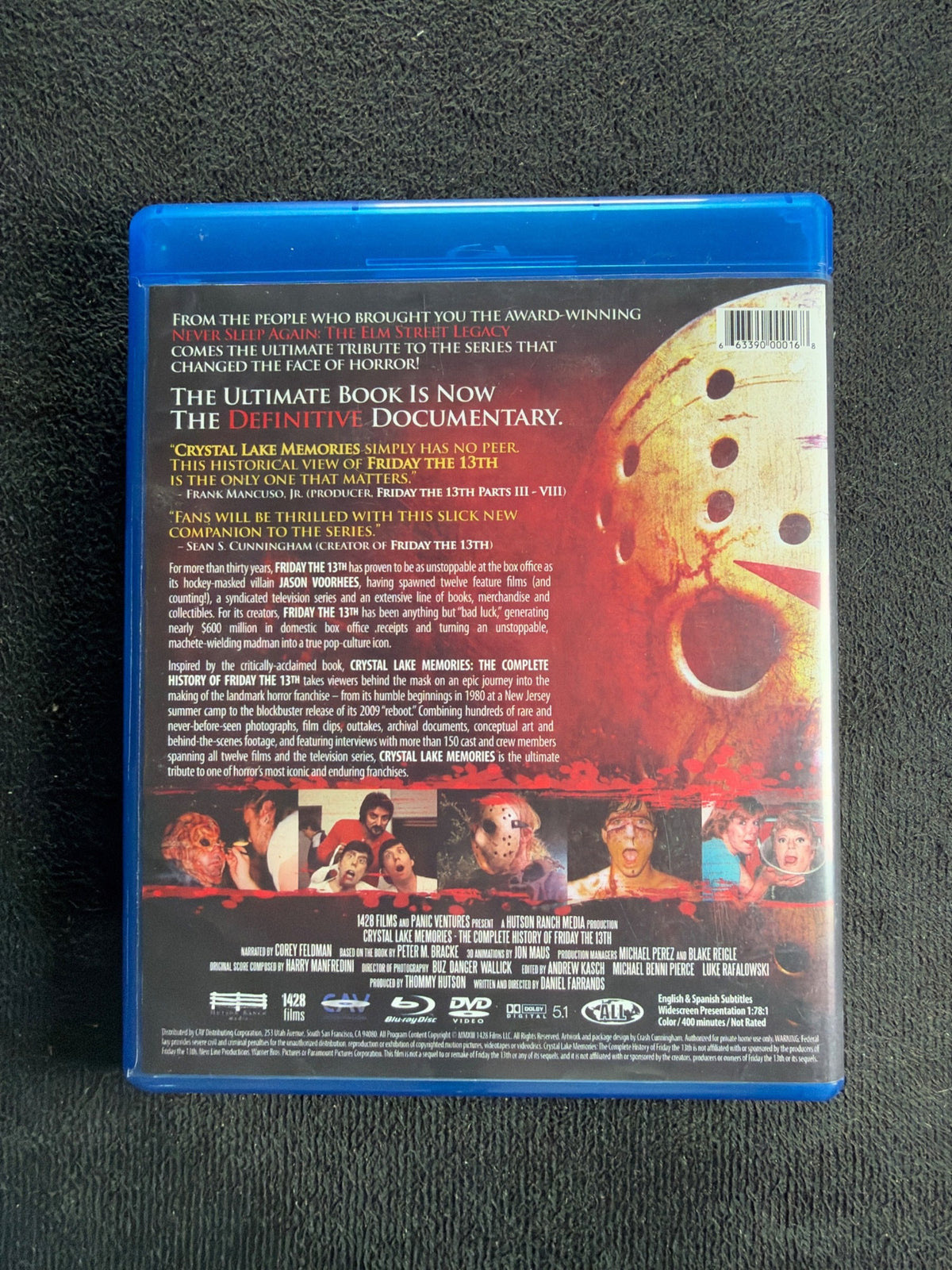 Crystal Lake Memories: The Complete History of Friday the 13th (Blu-ray,)