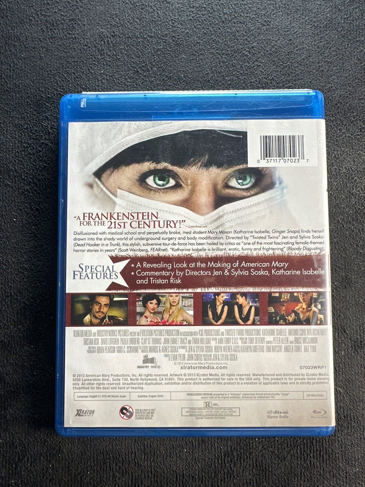 American Mary (Blu-ray, XLrator Media, 2013 Horror, Widescreen)