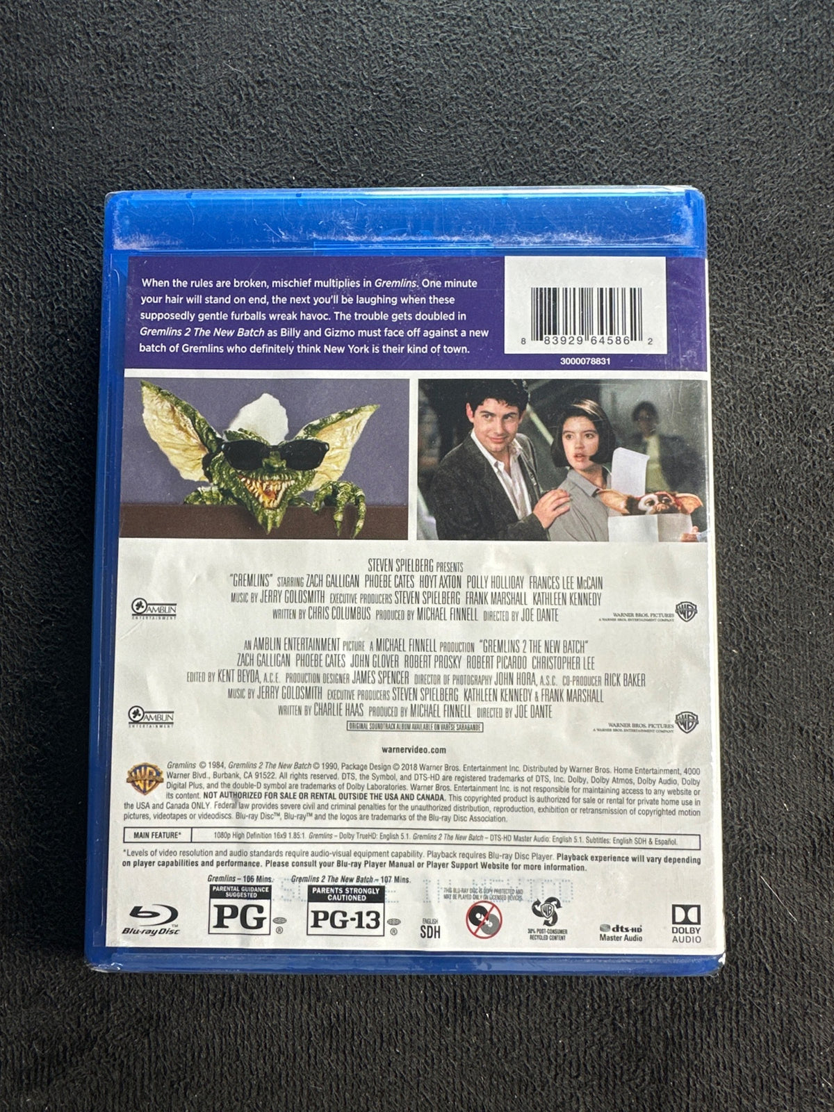 Gremlins & Gremlins 2 The New Batch (Blu-ray, Warner Bros, NEW/Sealed)