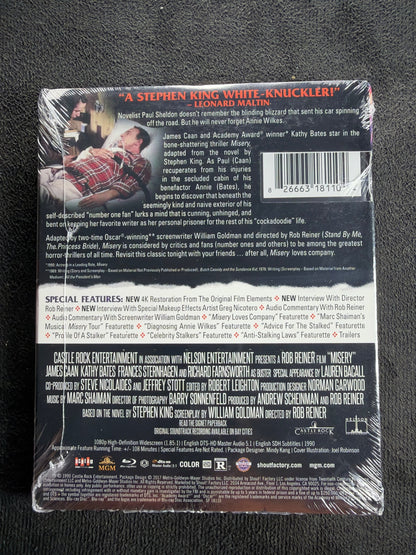 Misery (Blu-ray, Scream Factory, Slipcover, 90's Horror Classic, NEW/Sealed)