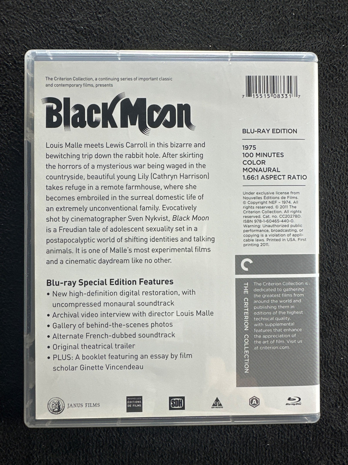 Black Moon (Blu-ray, Criterion Collection, Special Edition, 70's Classic)