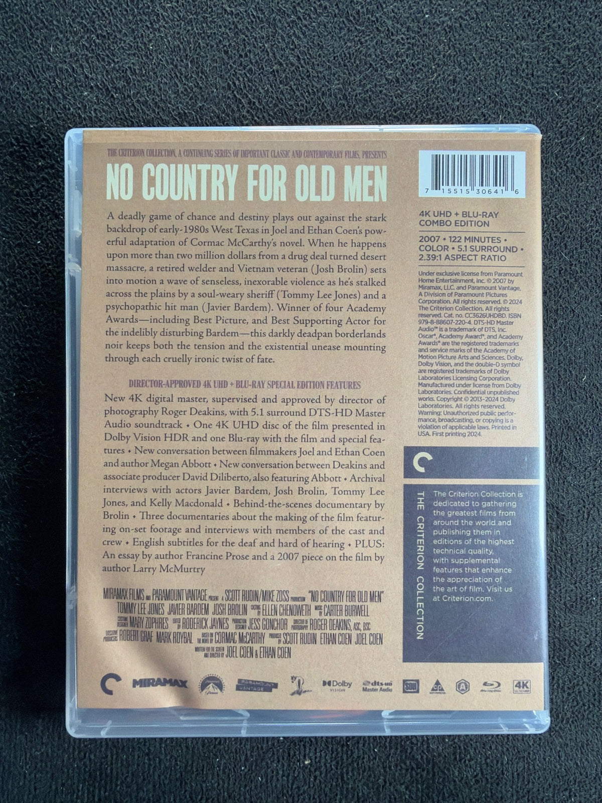 No Country For Old Men (4K Ultra HD, Criterion Collection, Special Edition)