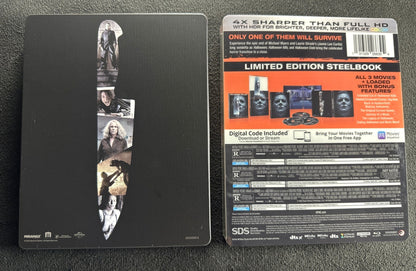 Halloween Trilogy 4K Ultra HD, Limited Ed, Steelbook, Slipcover, No Digital)