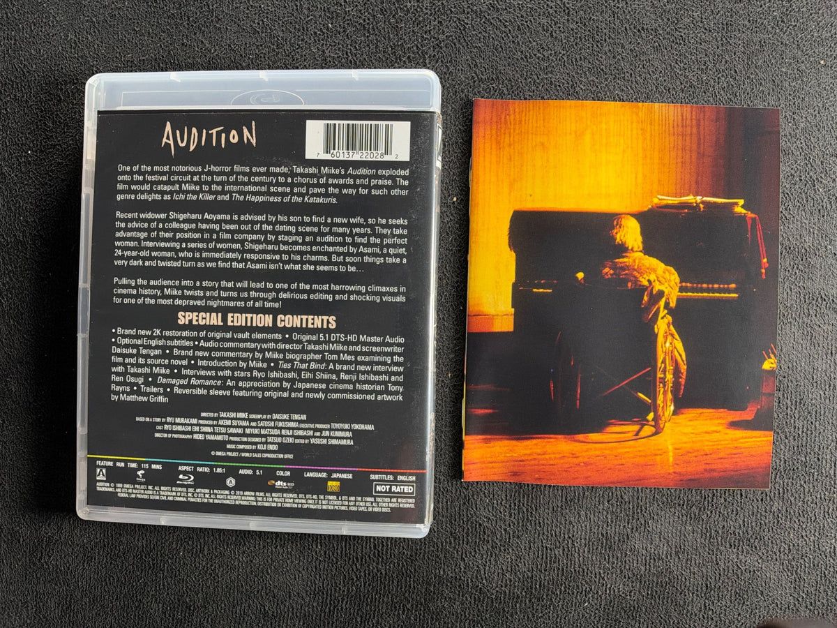 Audition (Blu-ray, Arrow Video, US Release, Rare Booklet, Classic)