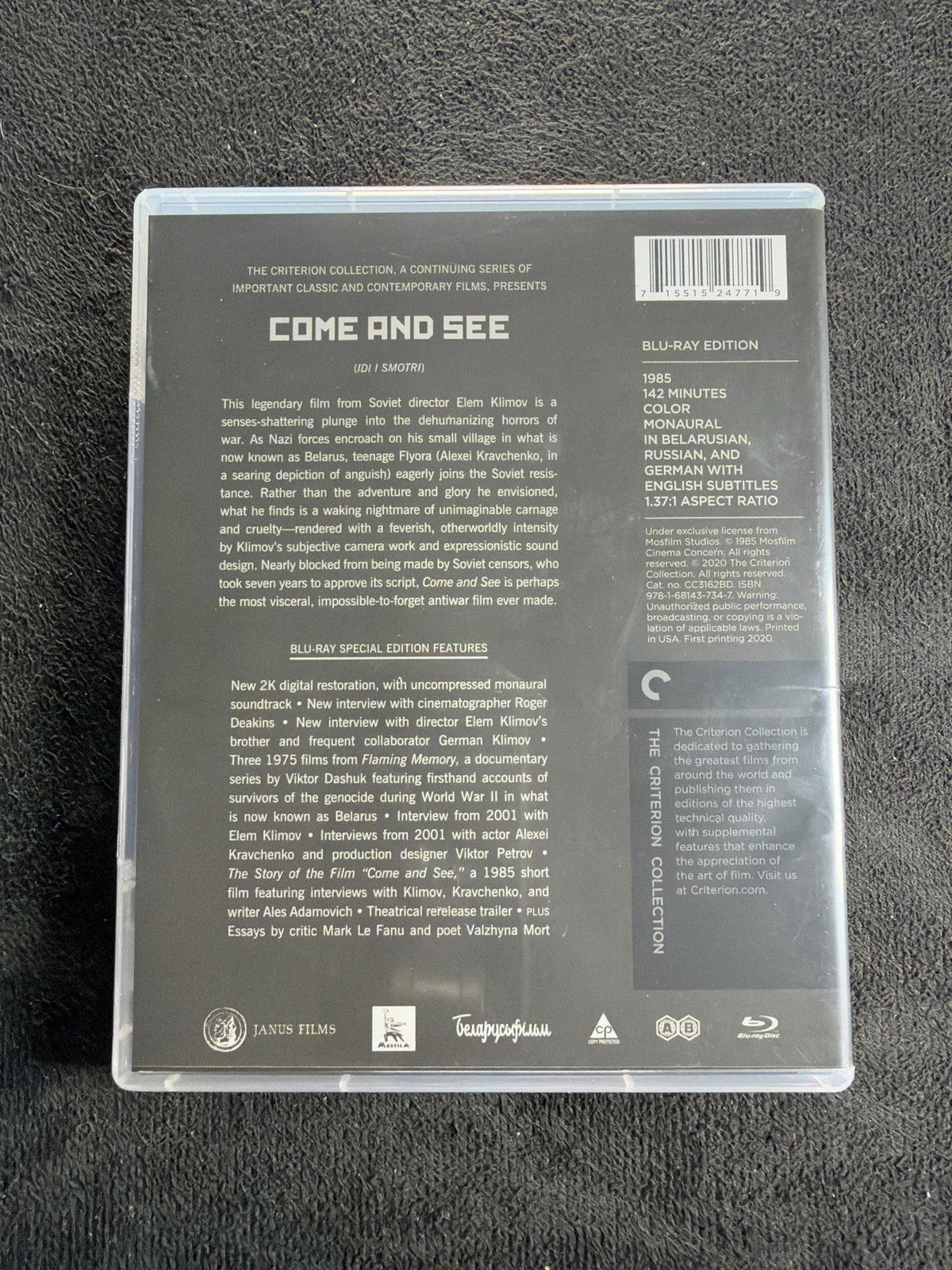 Come and See (Blu-ray, Criterion Collection, Special Edition, 80's Classic)
