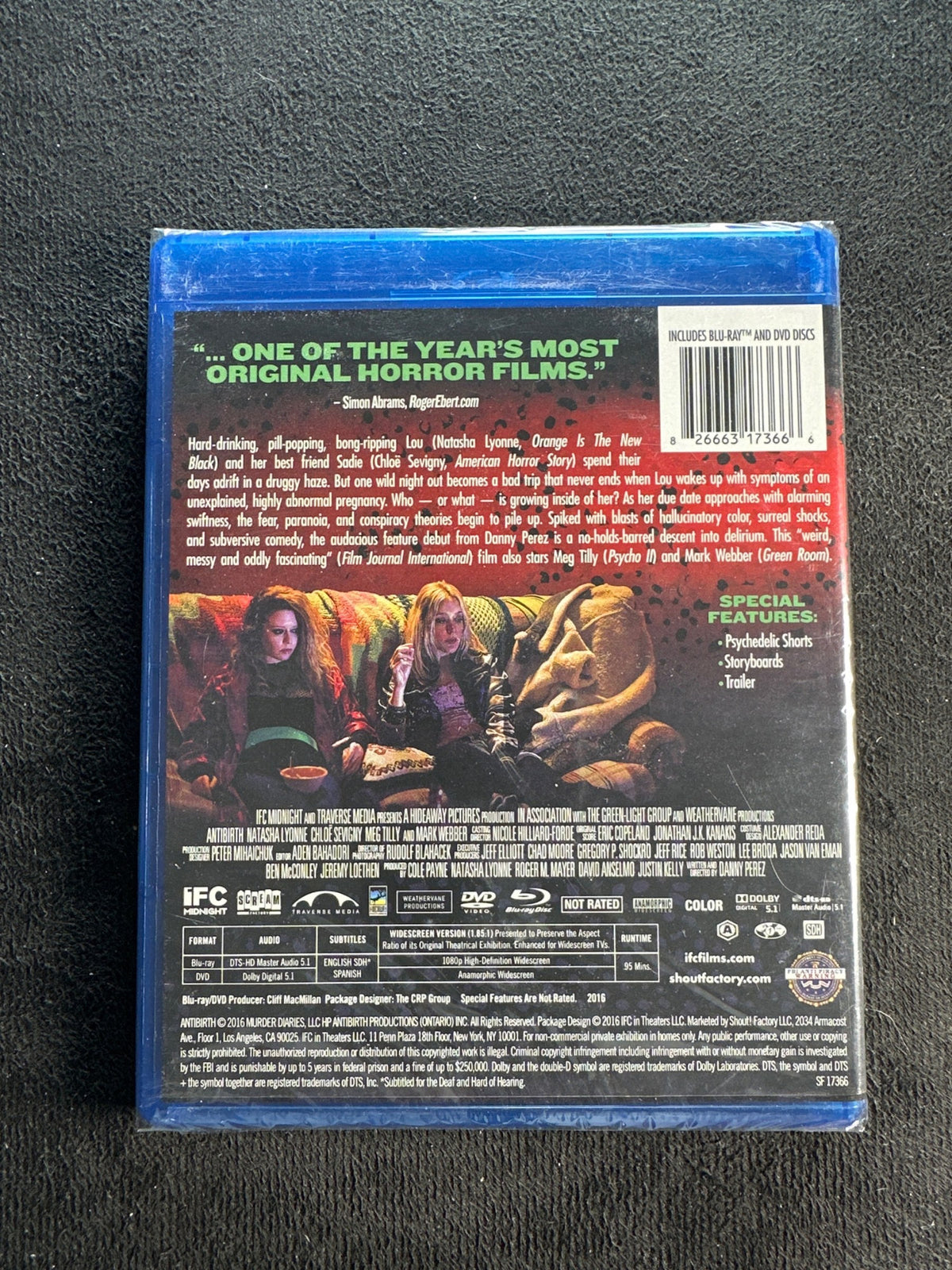 Antibirth (Blu-ray, Scream Factory, Widescreen,  2016 Classic, NEW/Sealed)