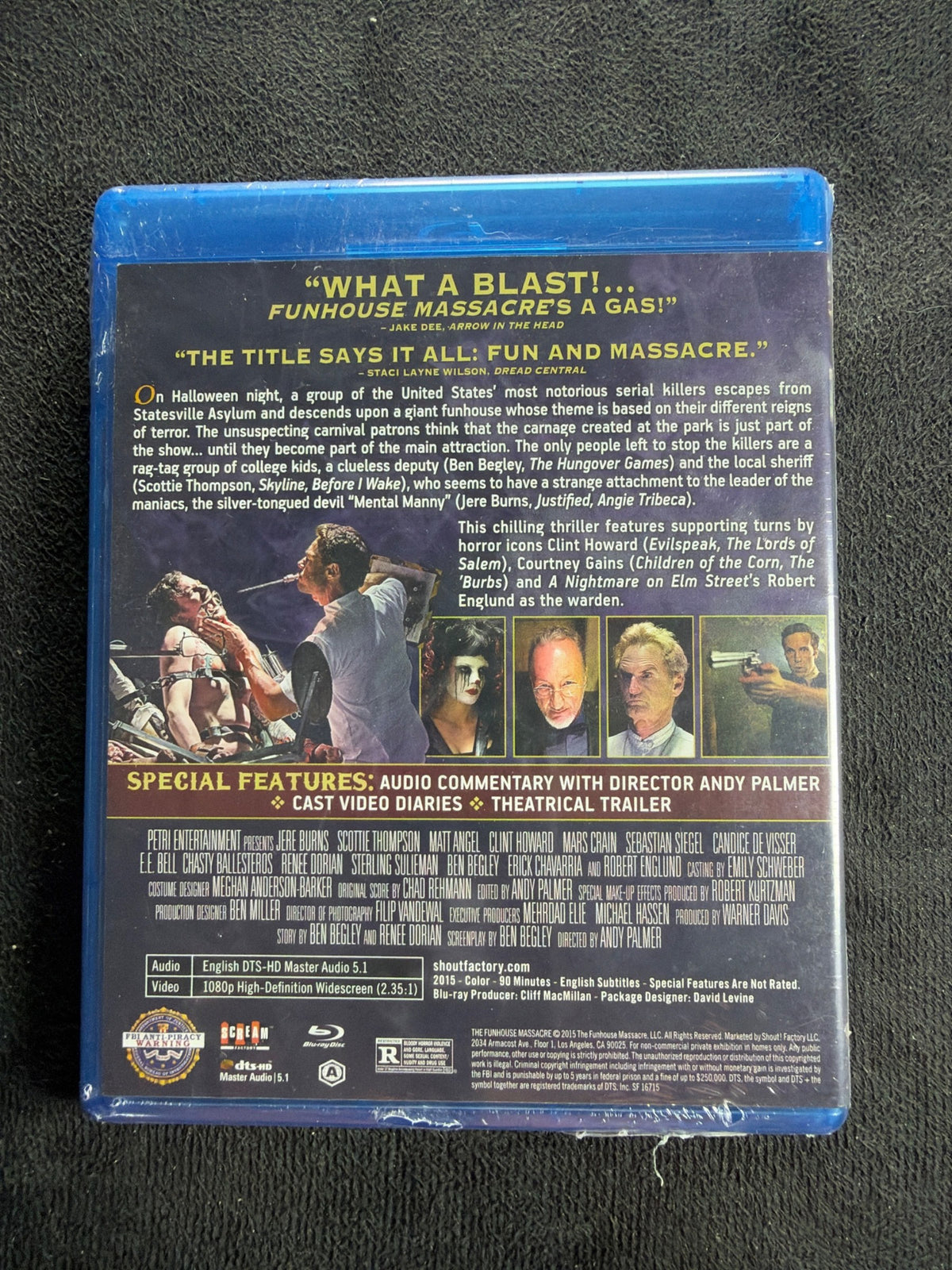 The Funhouse Massacre (Blu-ray, Scream Factory, Widescreen, 2015 Horror)