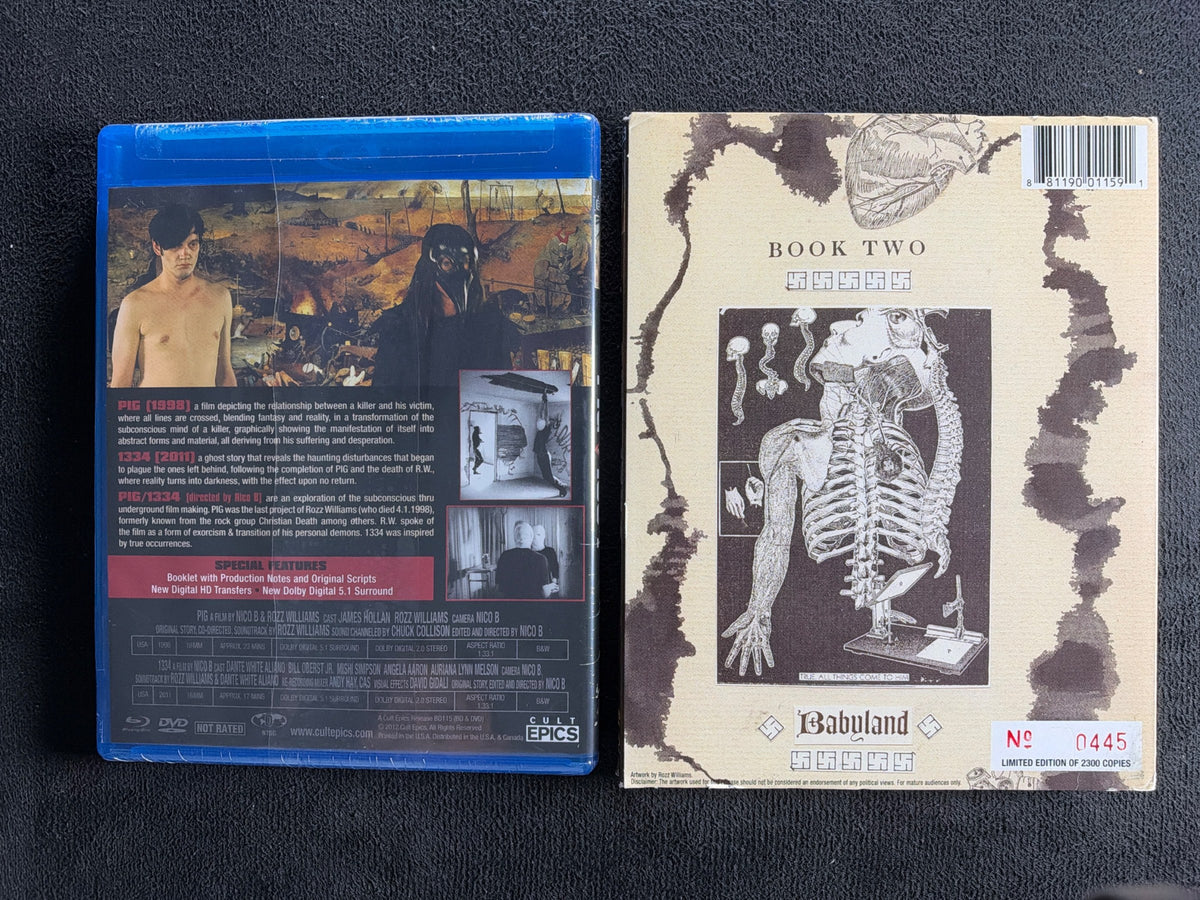 Pig / 1334 (Blu-ray, Cult Epics, Rare Double Feature, Slipcover, NEW/Sealed)