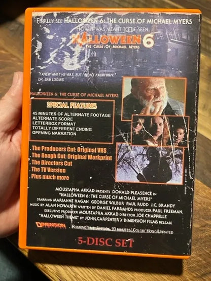 Halloween 6 The Curse of Michael Myers Producer Cut DVD - Rare 5 Disc Set