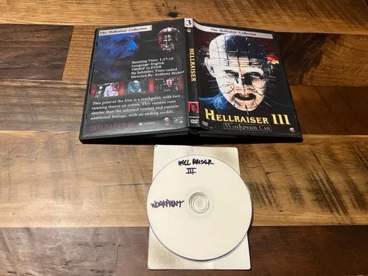 Hellraiser III Workprint Cut DVD - Classic Horror